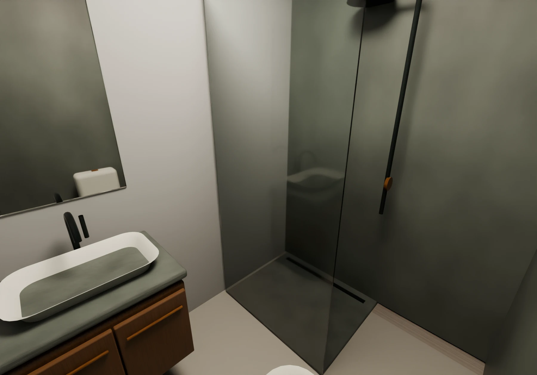 Baño de la habitación auxiliar
